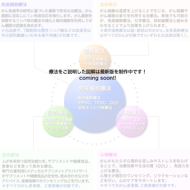 「"免疫力をあげる"4つの療法」詳細図