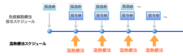 ビオセラクリニック温熱療法　治療スケジュール